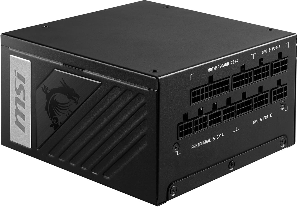 MSI MPG A1000G Gaming Power Supply - 80 Plus Gold Certified 1000W - 0% RPM Mode - Fully Modular - 100% Japanese 105 degree C Capacitors - Compact Size - ATX PSU
