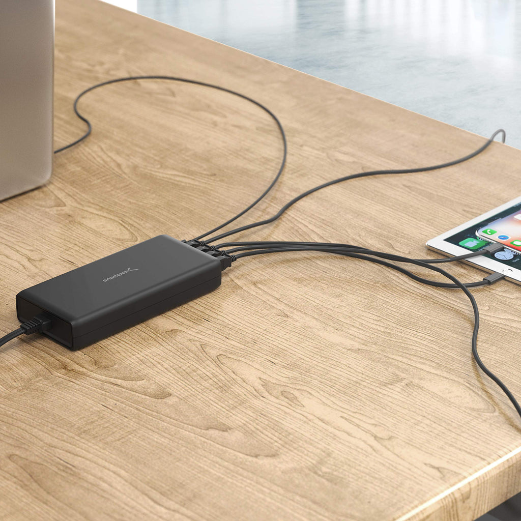 SABRENT 114W 5 Port USB A and USB Type C PD Smart Charger Charging Station (AX-LPD5)