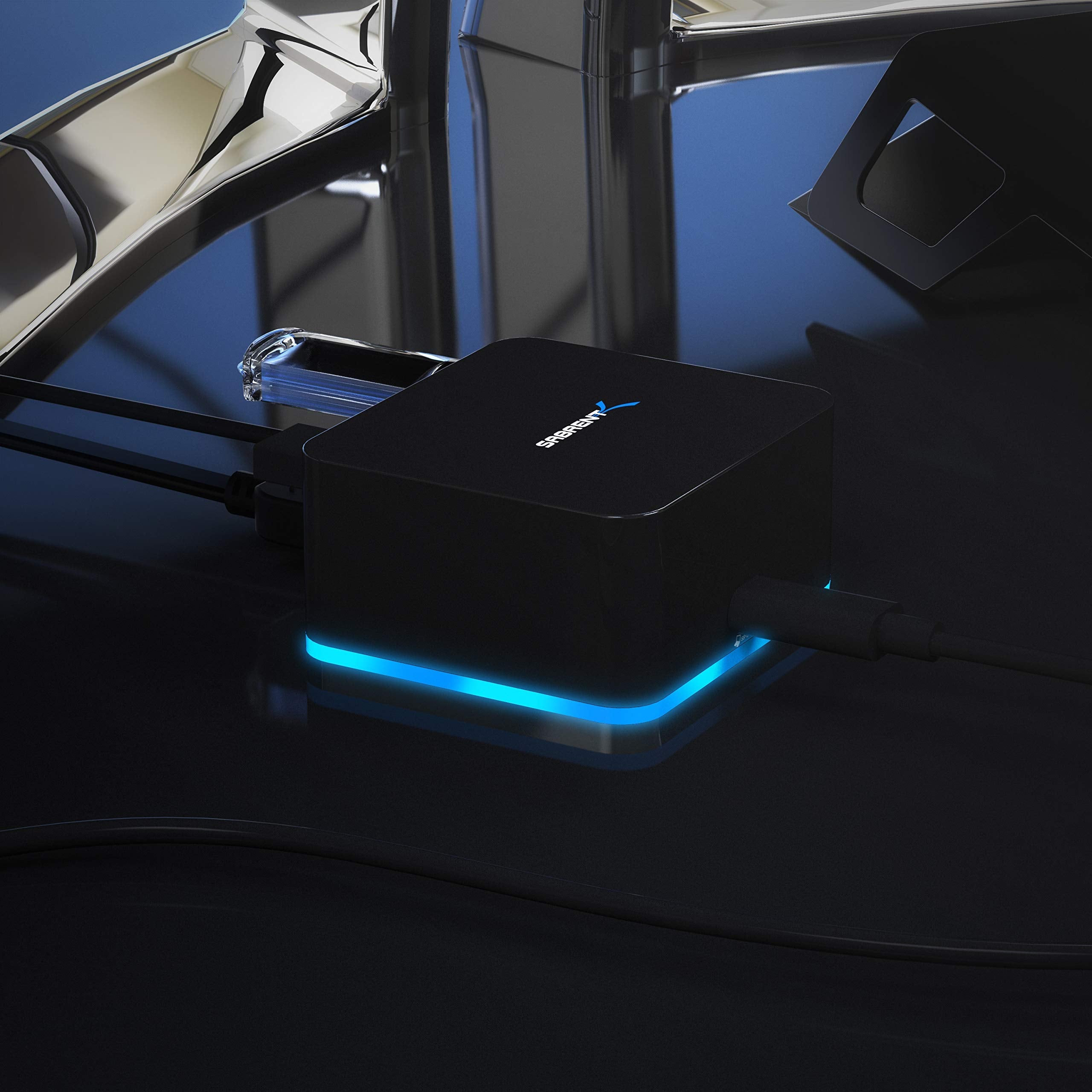 SABRENT 5 Port USB Type C Mini Continuum Docking Station, Supports Up To 3840x2160 at 30HZ (DS-CMND)