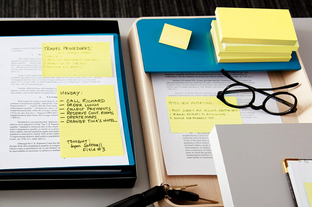 Post-it Notes, 3 in x 5 in, Canary Yellow, Lined, 5 Pads/Pack (100feuilles – Post-it Yellow 3 in x 5 in, Canary Yellow, Lined, 5 Pads/Pack, 30 mm, 50 mm, 100 Sheets)