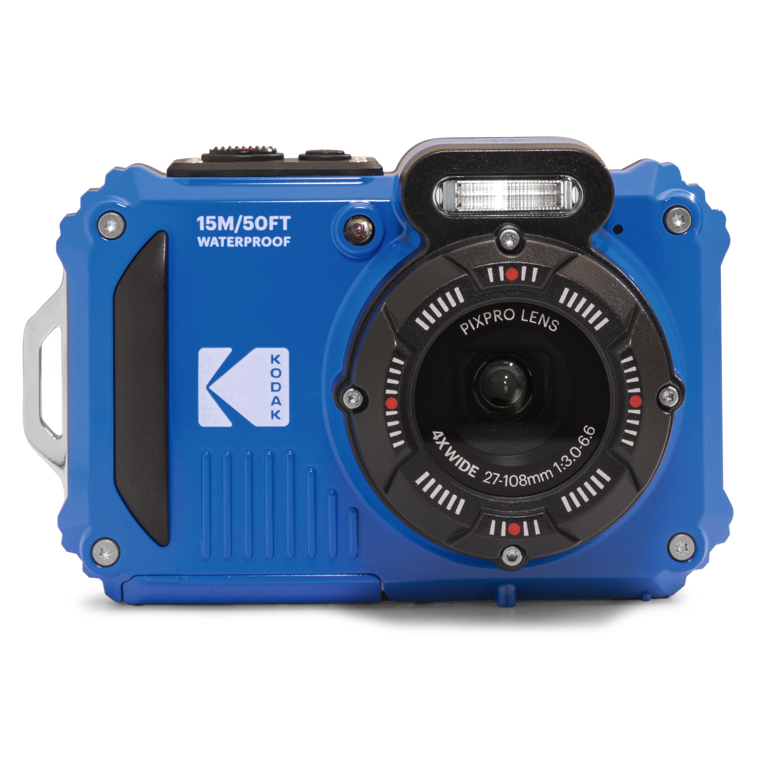 KODAK Pixpro WPZ2 - 16M Pixel Compact Digital Camera, Waterproof to 15m, Shockproof, 720p Video, 2.7" LCD Screen - Li-ion Battery, Blue