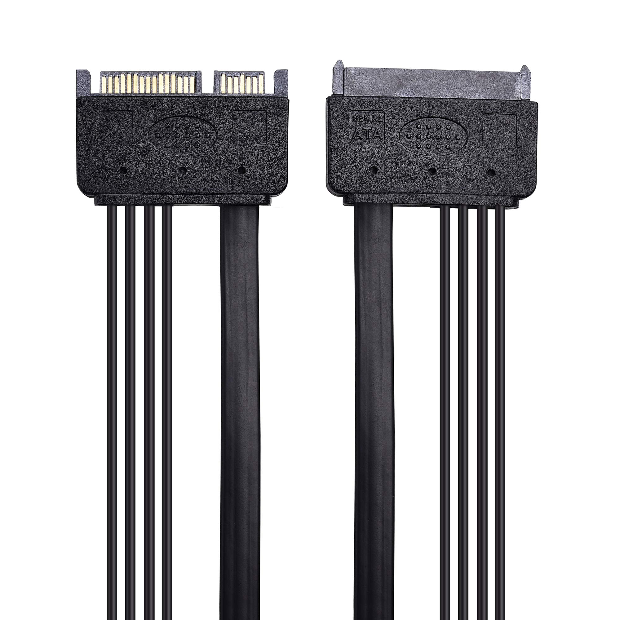 Cable Matters(2-Pack SATA 22-Pin (7+15) Power & Data Extension Cable - 20 Inches