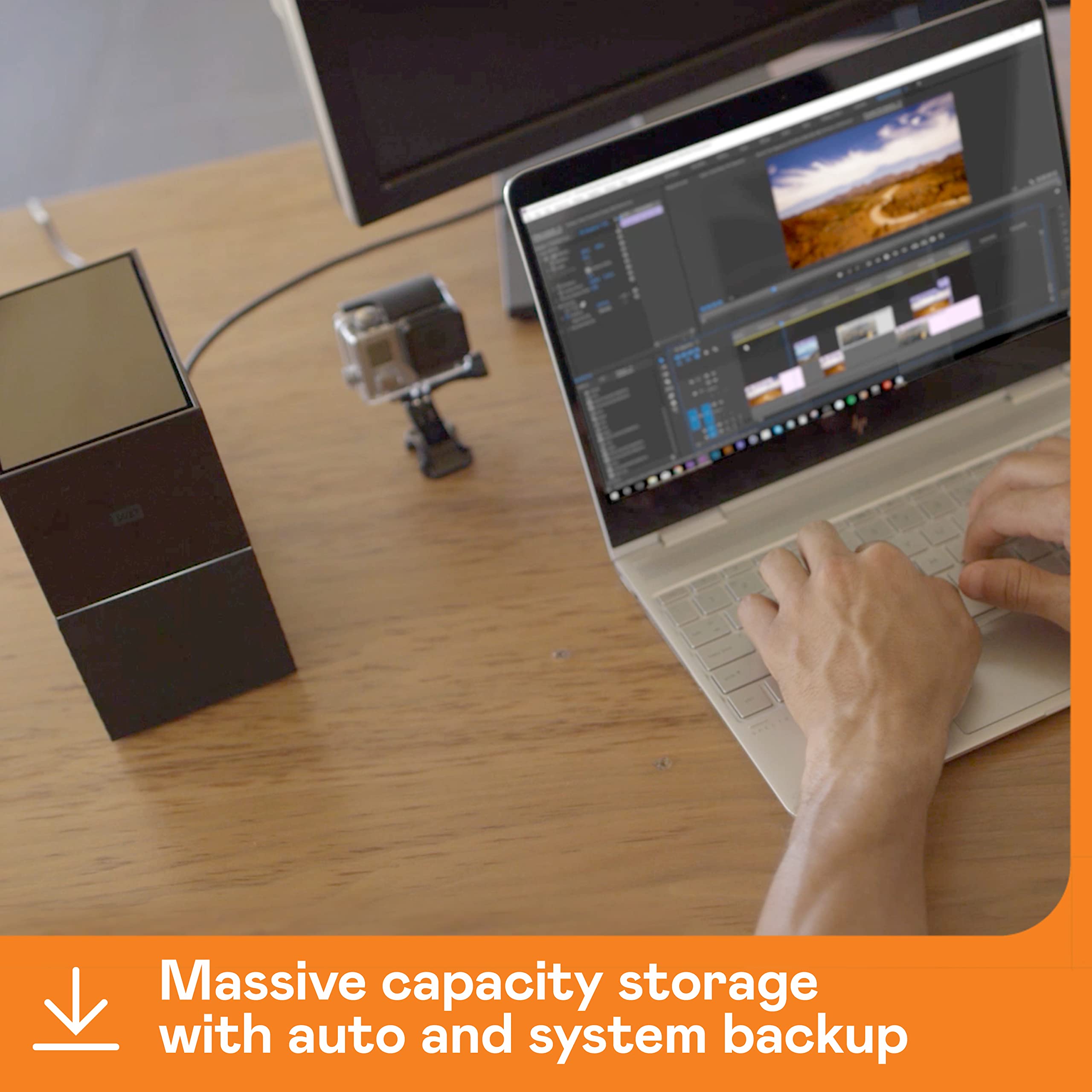 WD 28TB External Hard Drive My Book Duo Desktop RAID, USB 3.1, with Password Protection and Auto Backup Software - WDBFBE0280JBK-NESN