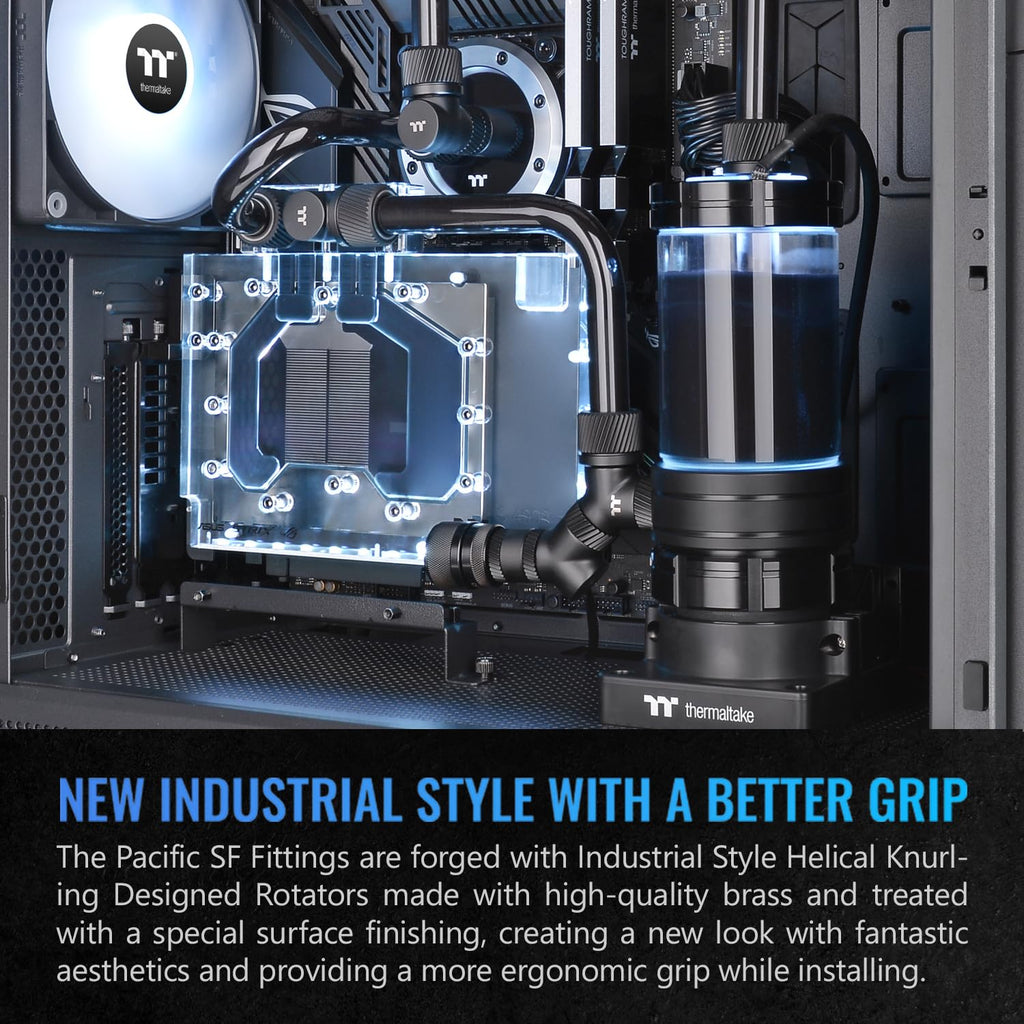 Thermaltake Pacific SF Female to Male 20mm Extender Matte Black/DIY LCS/Fittings CL-W392-CU00MK-A