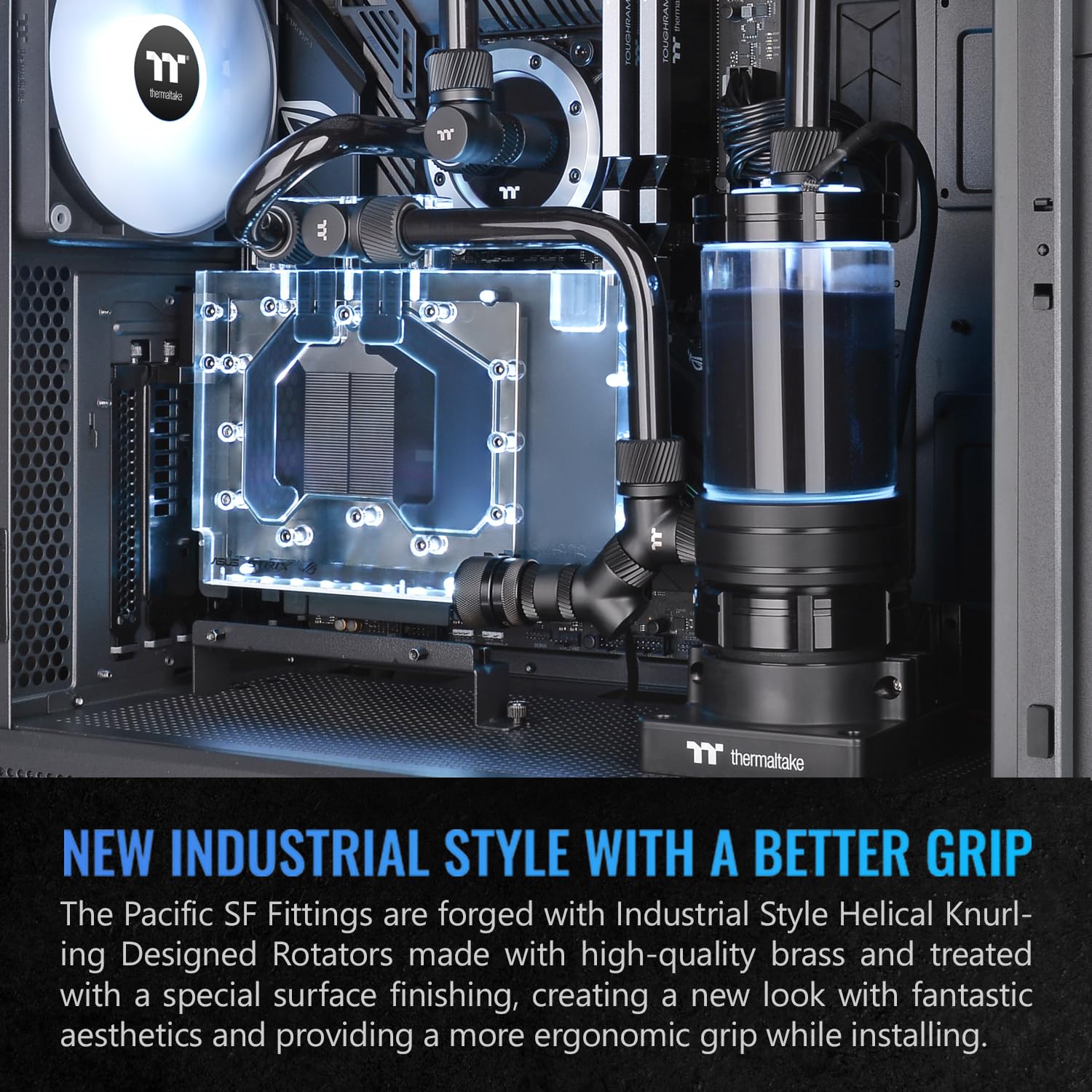Thermaltake Pacific SF Female to Male 20mm Extender Matte Black/DIY LCS/Fittings CL-W392-CU00MK-A