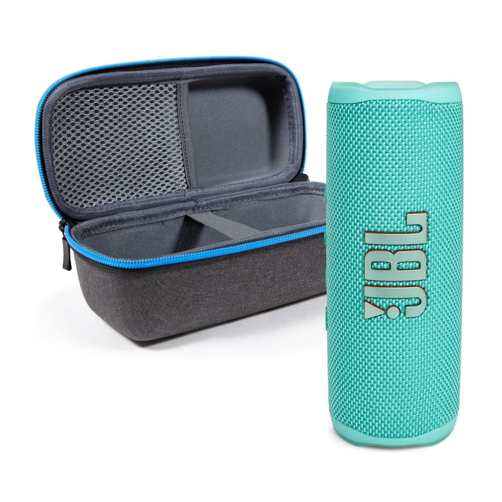 JBL Flip 6 Waterproof Portable Wireless Bluetooth Speaker Bundle with divvi! Premium Hardshell Case - Teal