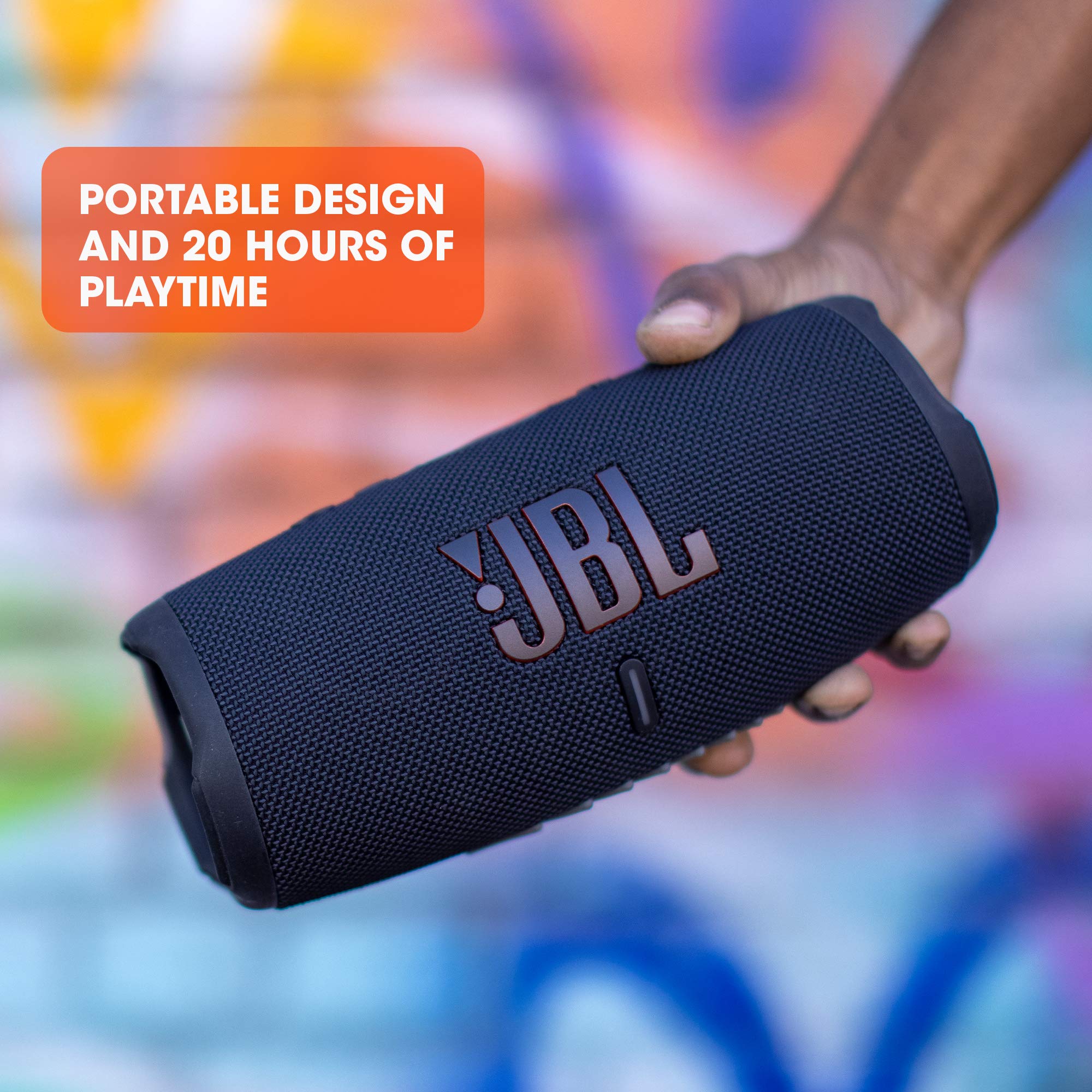 JBL Charge 5 Waterproof Portable Bluetooth Speaker Grey