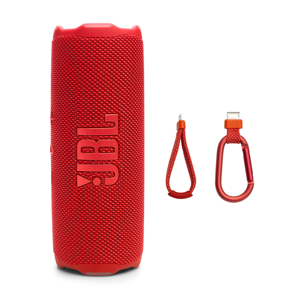 JBL Flip 7 - Portable Waterproof and Drop-Proof Speaker with AI Sound Boost, 16Hrs of Playtime, and PushLock System with Interchangeable Accessories (Red)