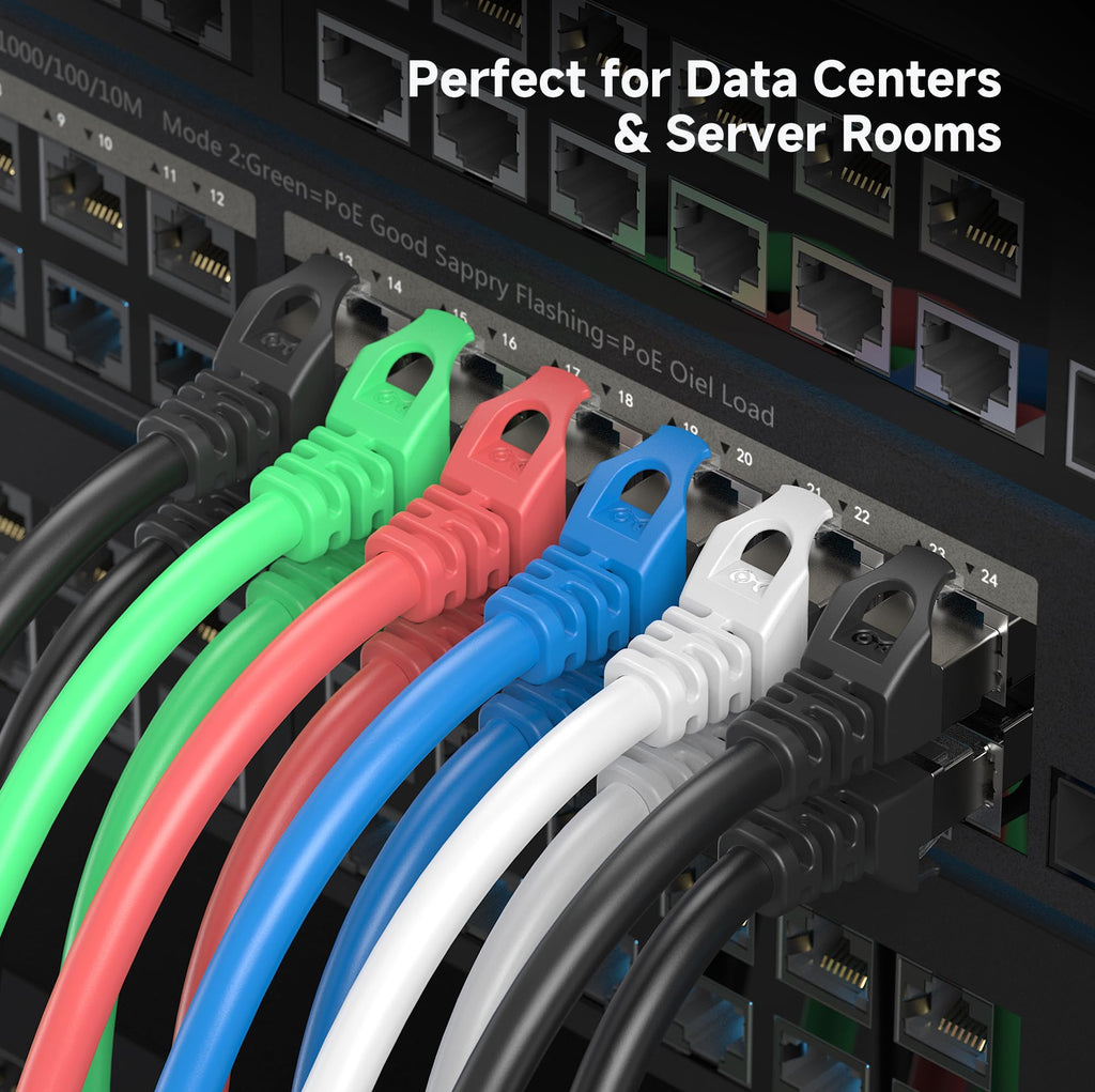 Cable Matters 10Gbps Snagless Long Shielded Cat 6A Ethernet Cable - 150ft, Cat 6A Cable, Cat6A Cord, Ethernet Cord, Red