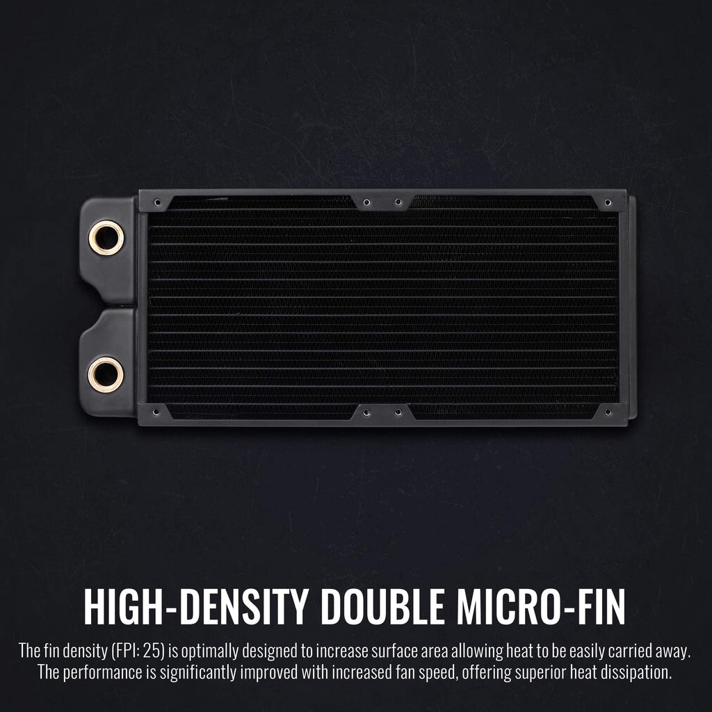 Thermaltake Pacific DIY CLD240 40mm Thick High-Density Double Micro Fins Copper Radiator CL-W281-CU00BL-A