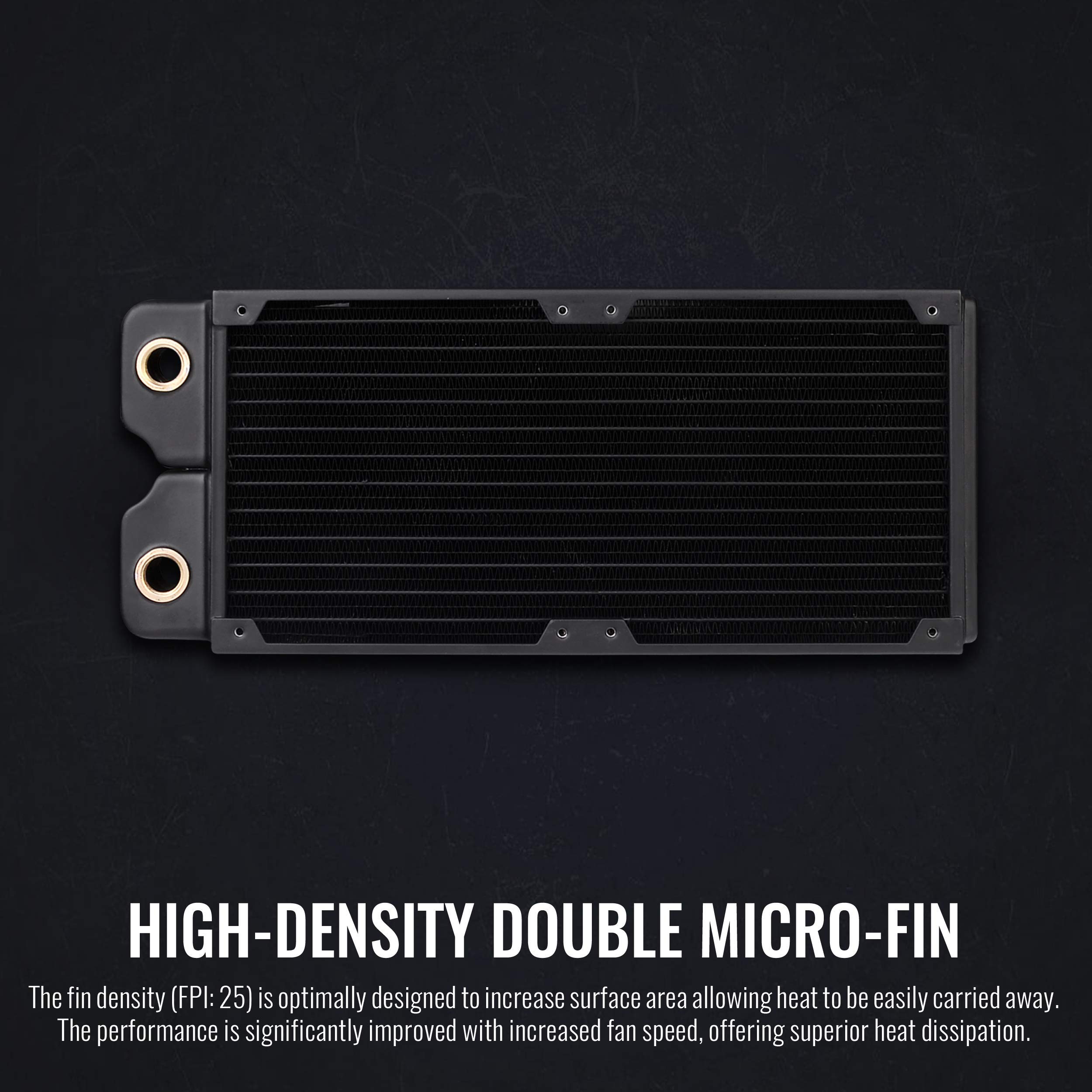 Thermaltake Pacific DIY CLD240 40mm Thick High-Density Double Micro Fins Copper Radiator CL-W281-CU00BL-A