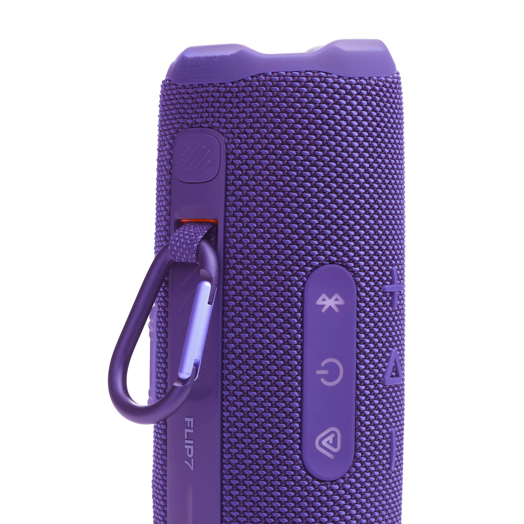 JBL Flip 7 Portable Waterproof and Drop Proof Speaker, Pro Bold Sound with AI Sound Boost, 16 Hours Battery Life and PushLock System with Interchangeable Accessories (Purple)