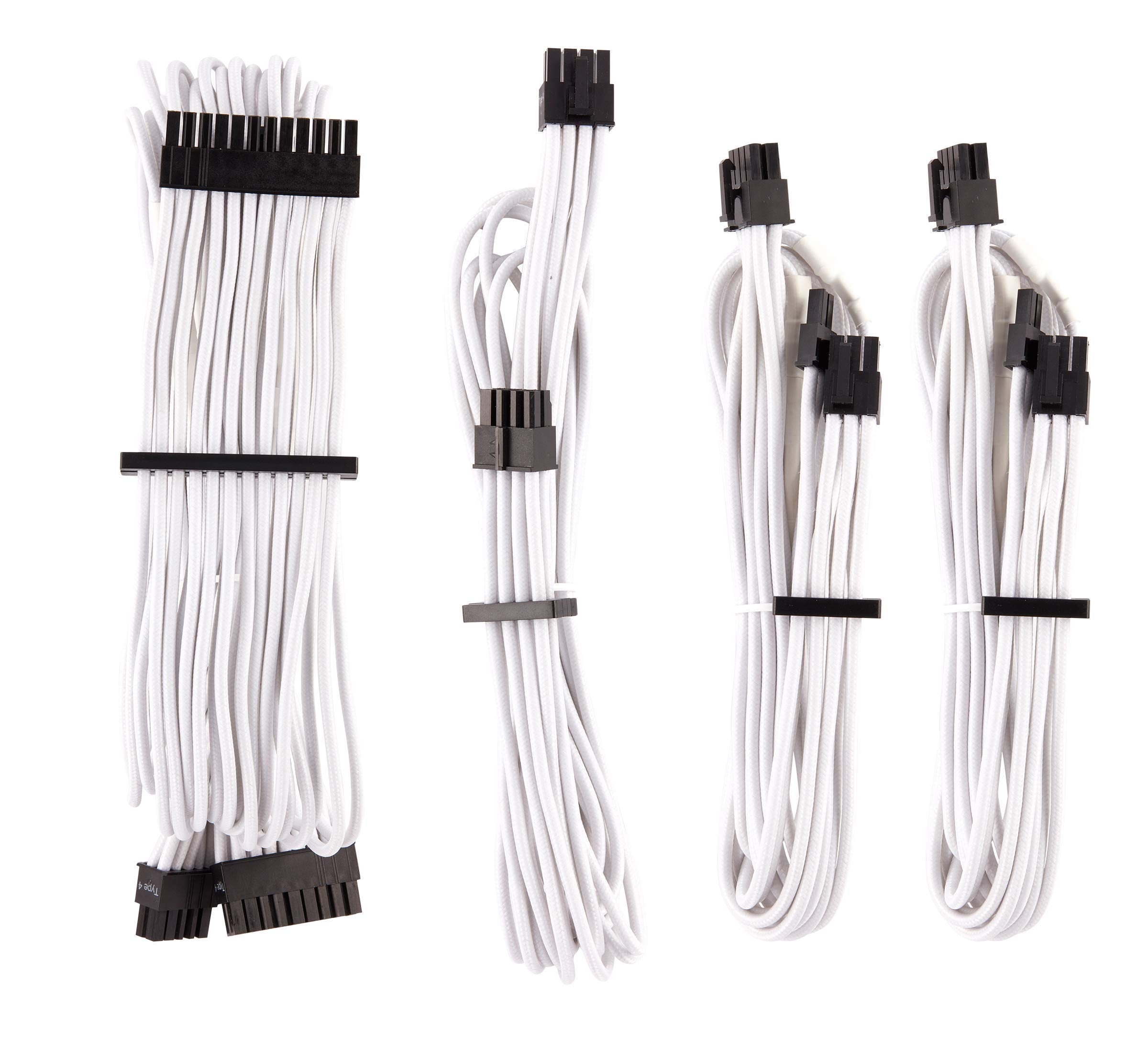 Corsair Premium Individually Sleeved PSU Cables Starter Kit Type 4 Gen 4 – White