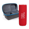 JBL Flip 6 Waterproof Portable Wireless Bluetooth Speaker Bundle with divvi! Premium Hardshell Case - Red
