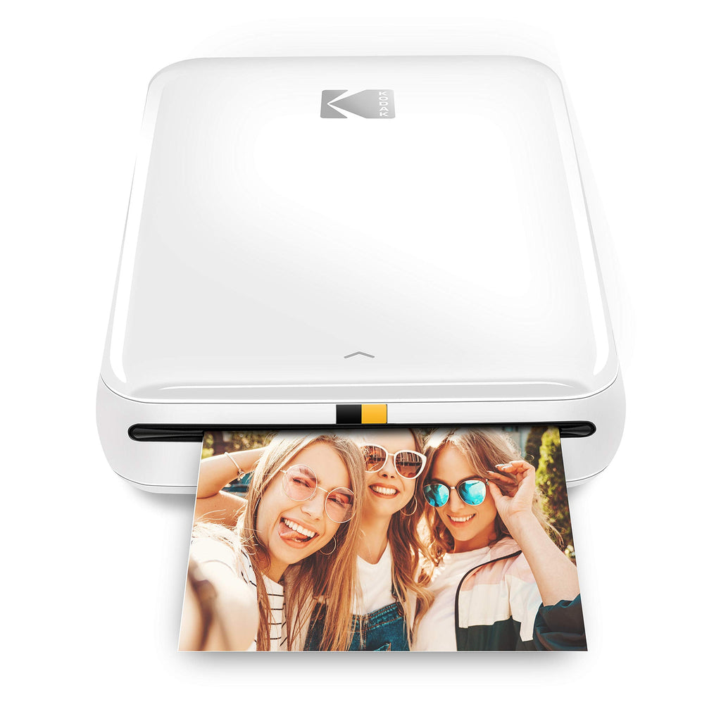 KODAK Step Instant Printer | Wireless Mobile Photo Printer with ZINK Zero Ink Technology & KODAK App for iOS & Android (White) Gift Bundle, 2x3