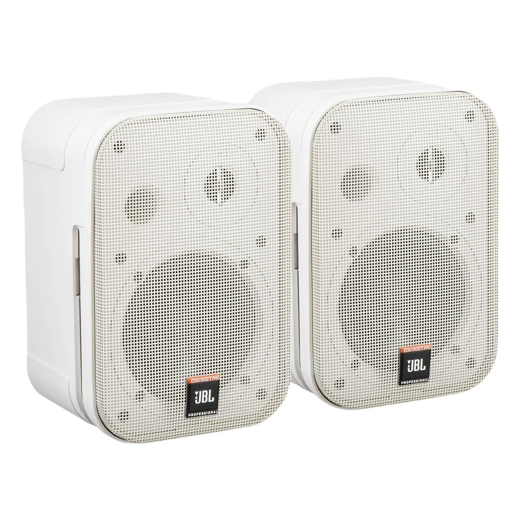 JBL Professional C1PRO-WH High Performance 2-Way Professional Compact Loudspeaker System, White, Sold as Pair