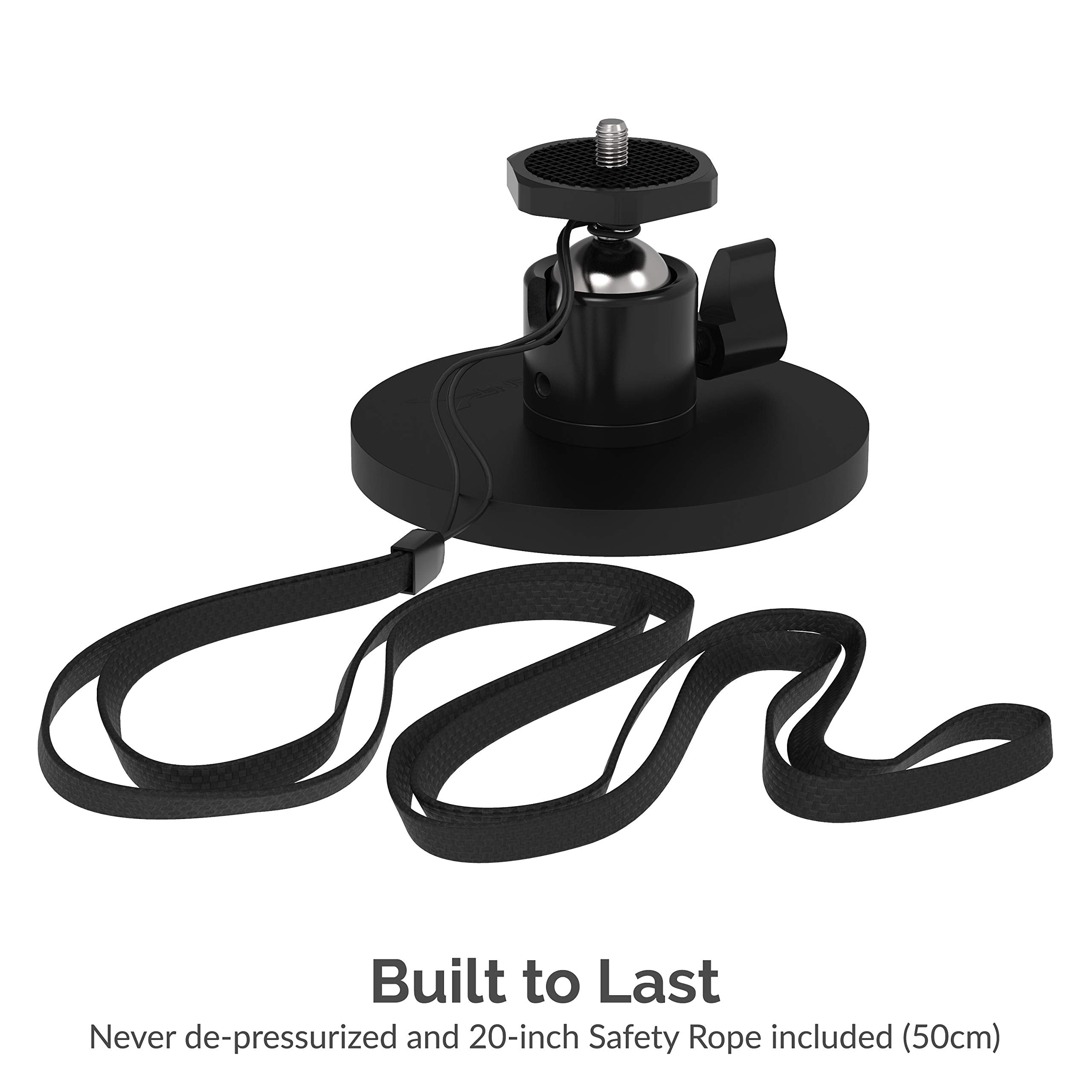 SABRENT Magnetic Camera Mount 88mm - 55KG with 360 Degree Rotation Ball Head, Powerful Magnet with 1/4 Screw Thread, Camera Mount for action cam, Insta360, OSMO, Blink, DSLR, GoPro, etc (CS-MG88)