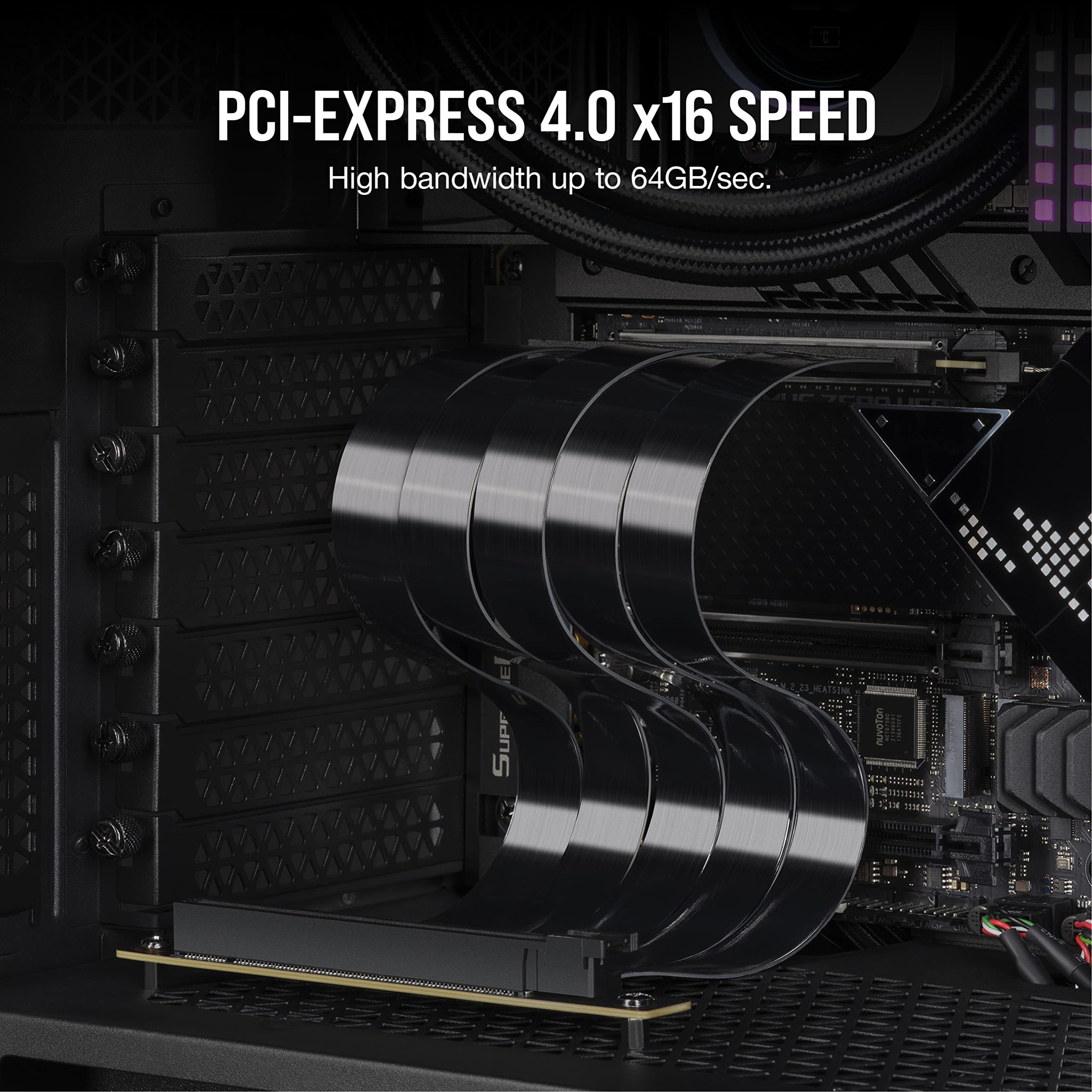 Corsair Premium PCIe 4.0 300mm Extension Riser Cable