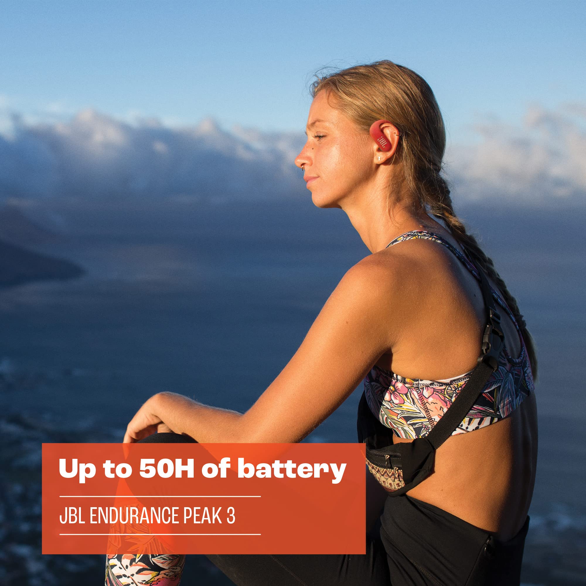 JBL Endurance Peak 3 | Wireless Active Earphones with IP68 Waterproofing and Up to 50 Hours Battery Life - Black - JBLENDURPEAK3BLK