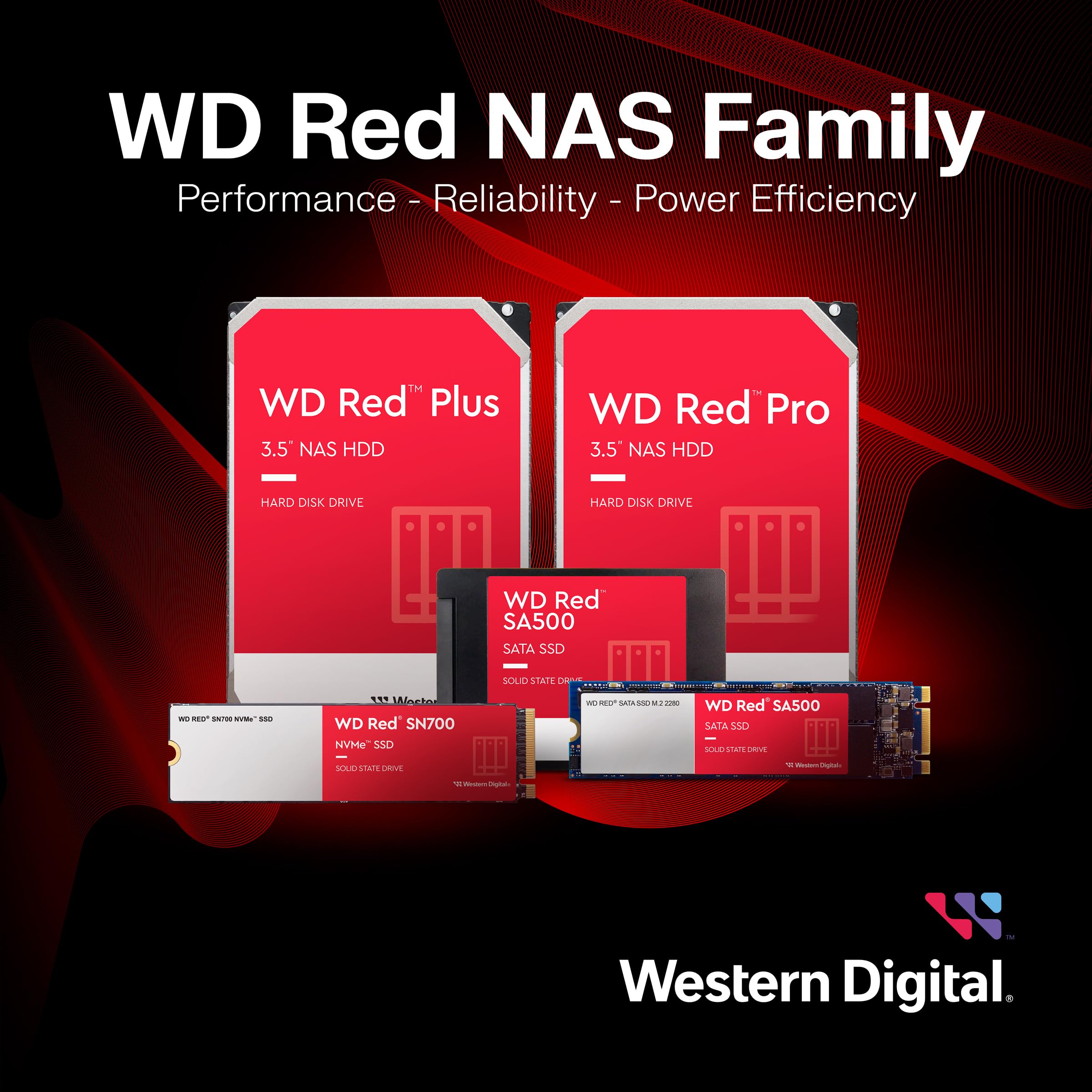 Western Digital 4TB Intellipower SATA 6Gb/s 64 MB Cache 3.5-Inch NAS Desktop Hard Disk Drive - Red (WD40EFAX)