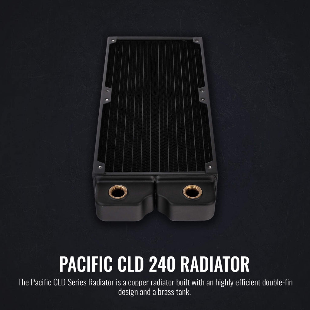 Thermaltake Pacific DIY CLD240 40mm Thick High-Density Double Micro Fins Copper Radiator CL-W281-CU00BL-A