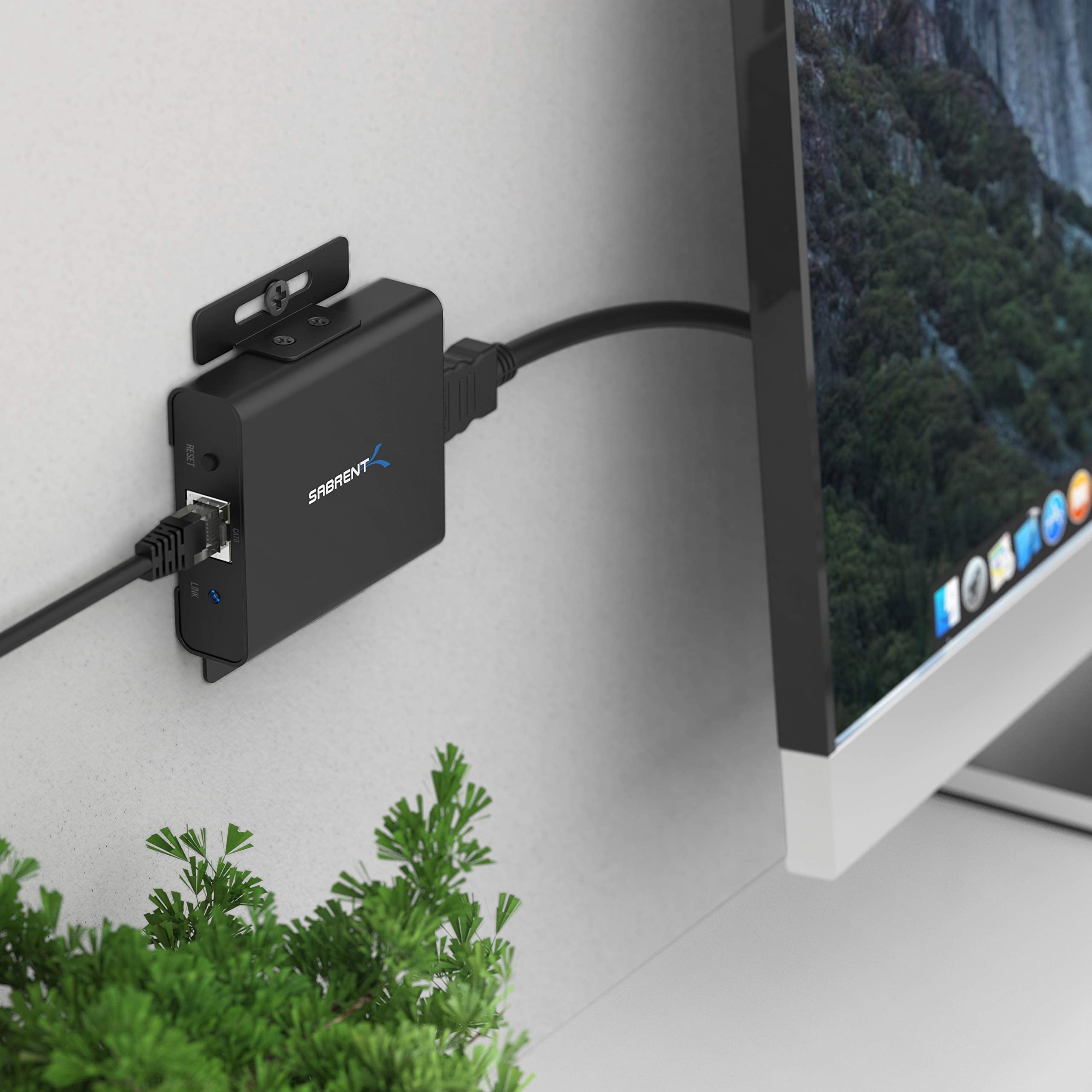 SABRENT HDMI Extender Over CAT6 50 Meters IR Blaster and Receiver and Cables included (DA-HDEX)