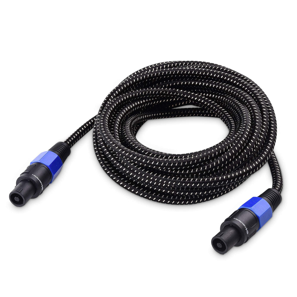 Cable Matters Premium Braided 12AWG Speaker Cable Compatible with Speakon NL4FC Port in 25 Feet
