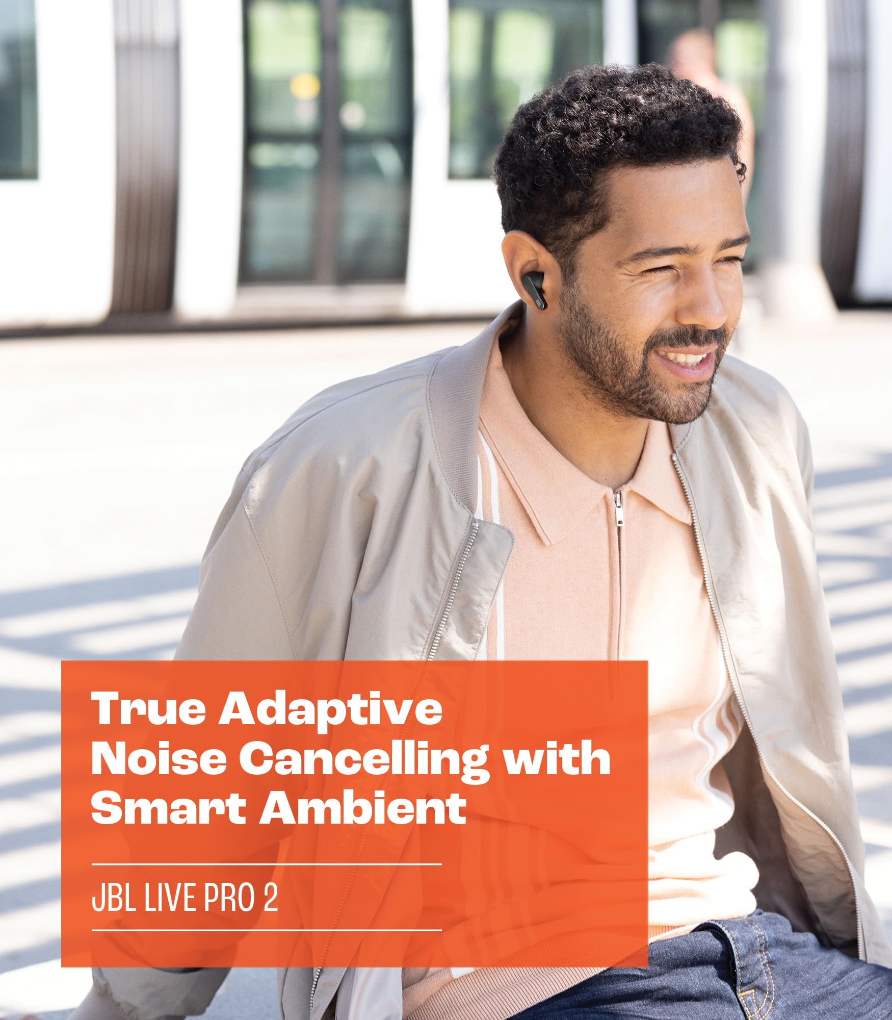 JBL Live Pro TWS 2: 40 Hours of Playtime, True Adaptive Noise Cancelling, Smart Ambient, and Beamforming mics (Black)