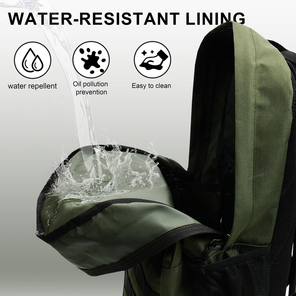Wrangler Tradesman Backpack, Water Resistant Casual Daypack for Travel Work School, Green, L
