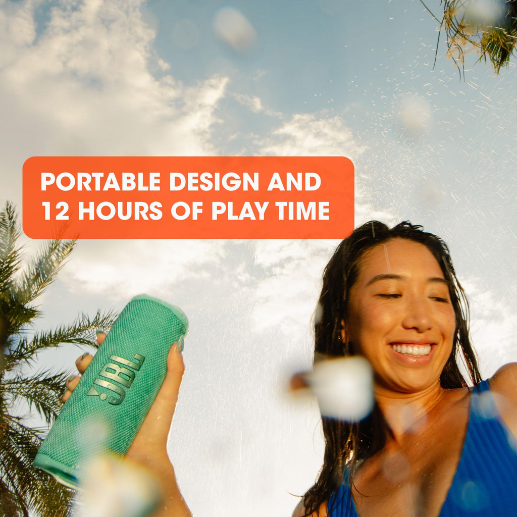 JBL Flip 6-Portable Bluetooth Speaker, Powerful Sound and Deep Bass, IPX7 Waterproof, 12 Hours of Playtime, PartyBoost for Multiple Speaker Pairing, Camo