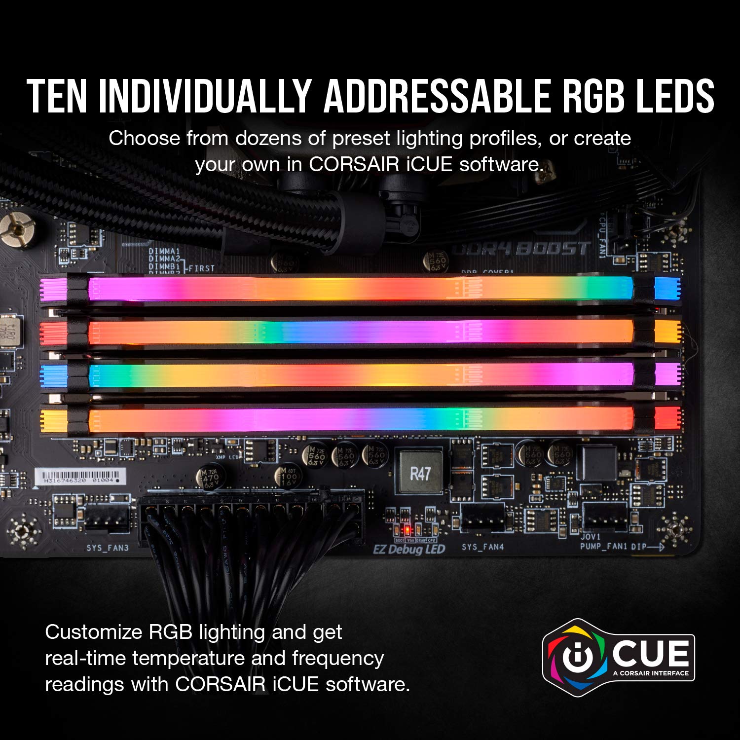 Corsair Vengeance RGB Pro Schwarz 16GB Kit (2X 8GB) DDR4-3200 CL16 DIMM Arbeitsspeicher