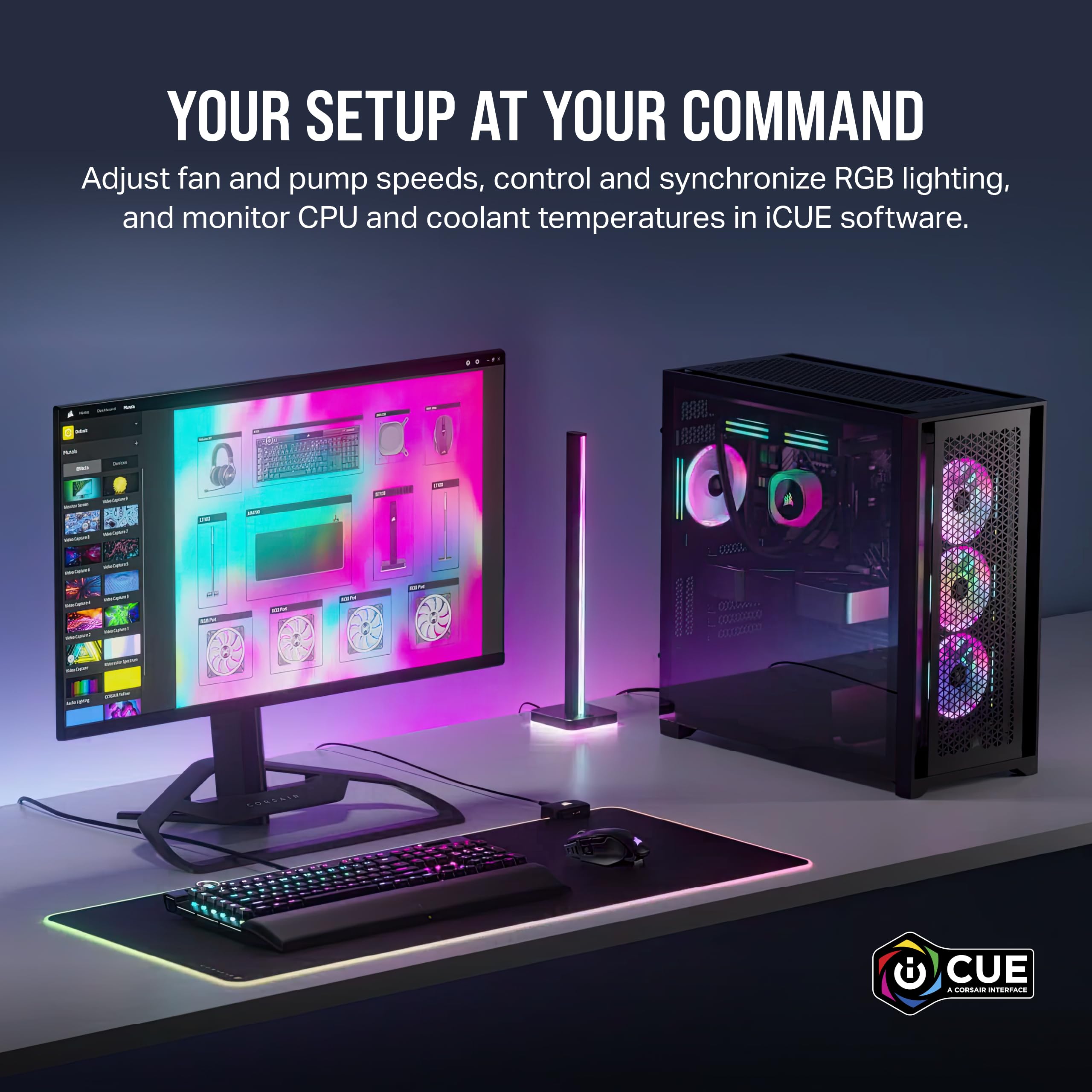 Corsair iCUE LINK System Hub - Connect Up to 14 iCUE LINK Devices - Reduce Cable Clutter – Innovative Single-Cable Design - Black