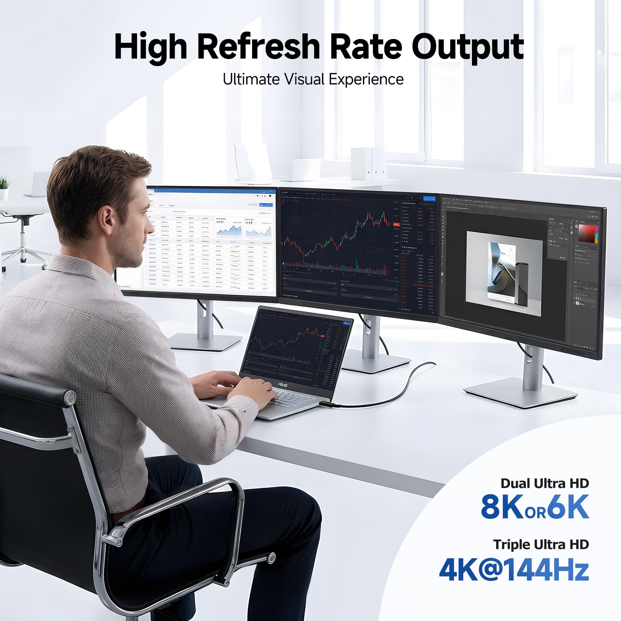 Cable Matters [Intel Certified] 80Gbps Thunderbolt 5 cable with up to 120Gbps bandwidth boost and 240W charging in white - 1m/3.3ft, compatible with Thunderbolt 4, USB 4 and USB-C