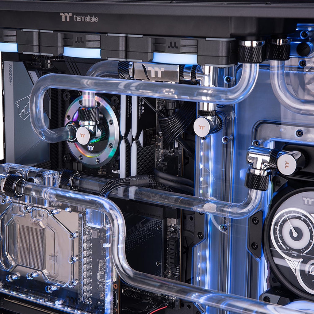 Thermaltake Pacific SF Hard Tube 16mm OD Compression Silver Black/DIY LCS/Fittings CL-W389-CA16BL-A