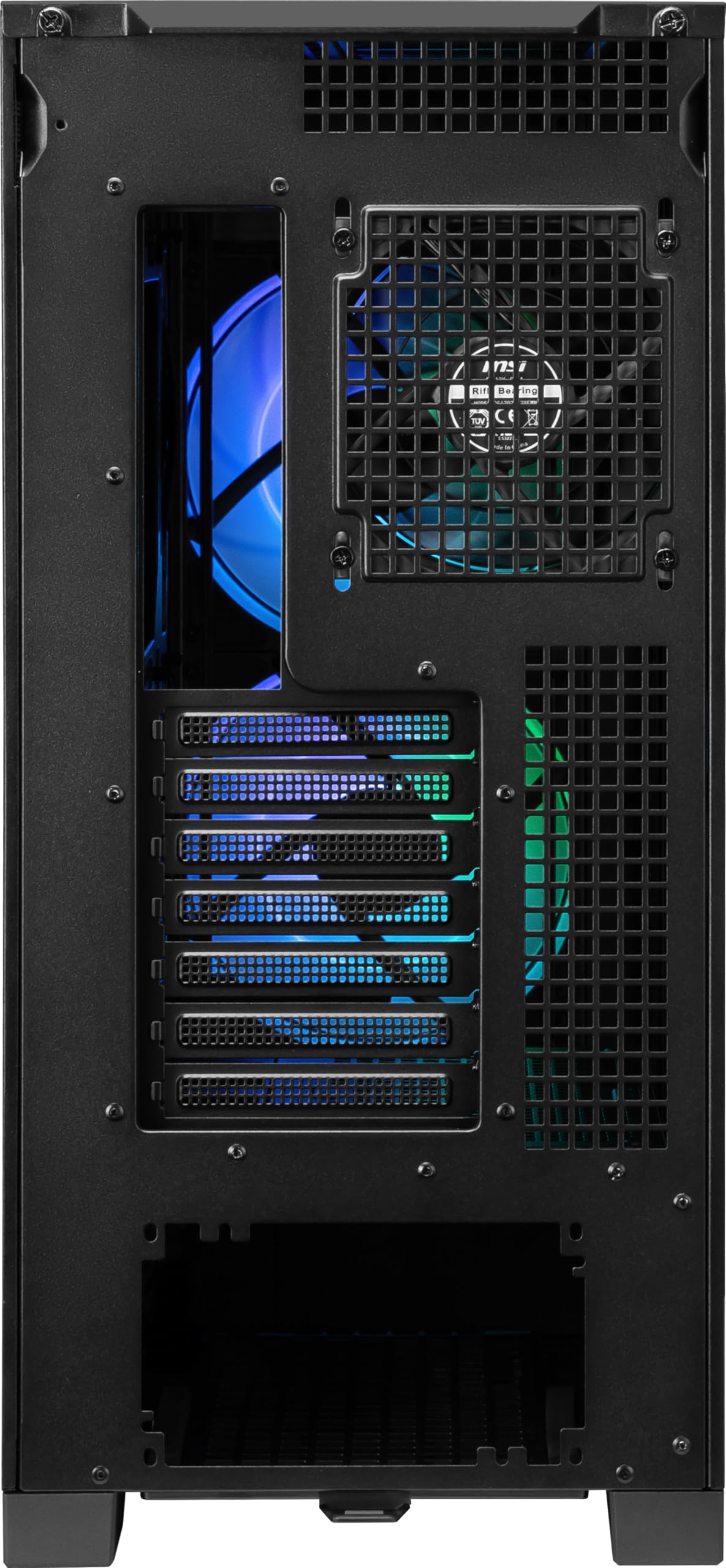 MSI MPG Velox 300R Airflow PZ - Mid-Tower Gaming PC Case - Tempered Glass Side Panel - 2 x 160 mm Dual Layer Blades Fans - Liquid Cooling Support up to 360mm Radiator - Mesh Panel for Airflow