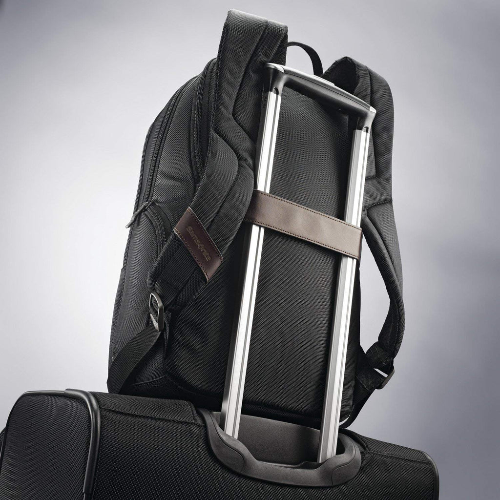 Samsonite Kombi Business Backpack, Black/Brown, 16.25 x 10.5 x 5-Inch, Kombi Business Backpack