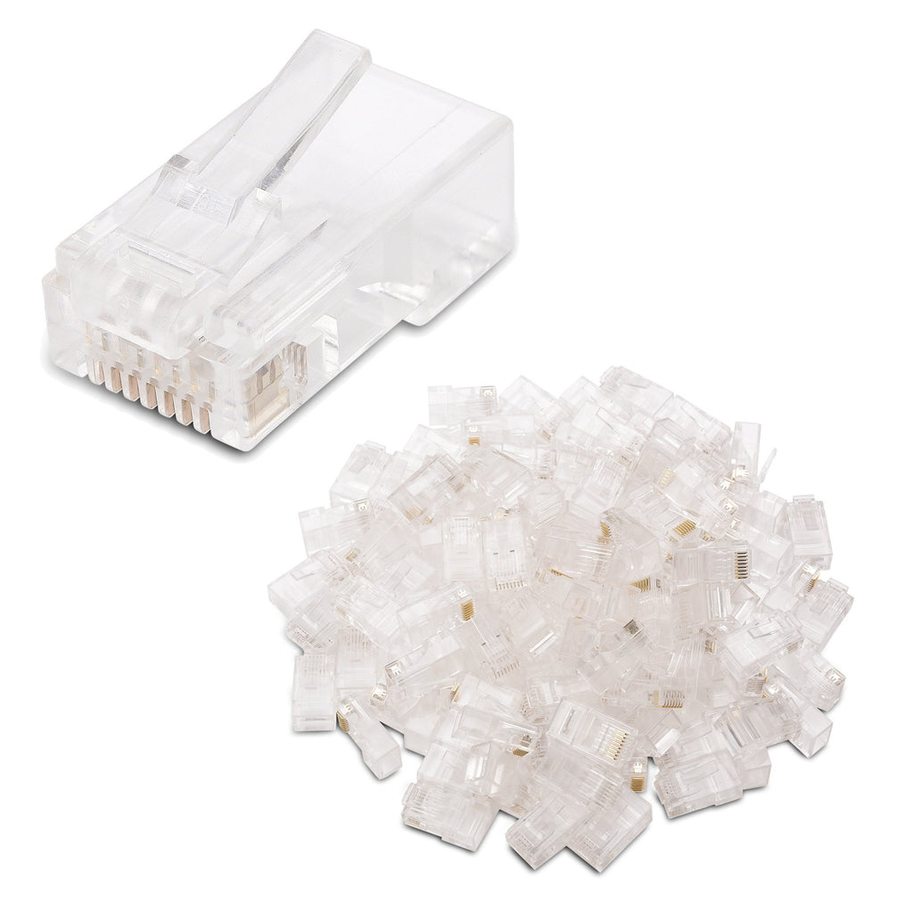 Cable Matters 100-Pack Cat 6 RJ45 Modular Plugs for Large Diameter Cable, 50� Gold Plated, Cat6 RJ45 Connector, Ethernet Connector, Ethernet Ends, Cat6 Connectors