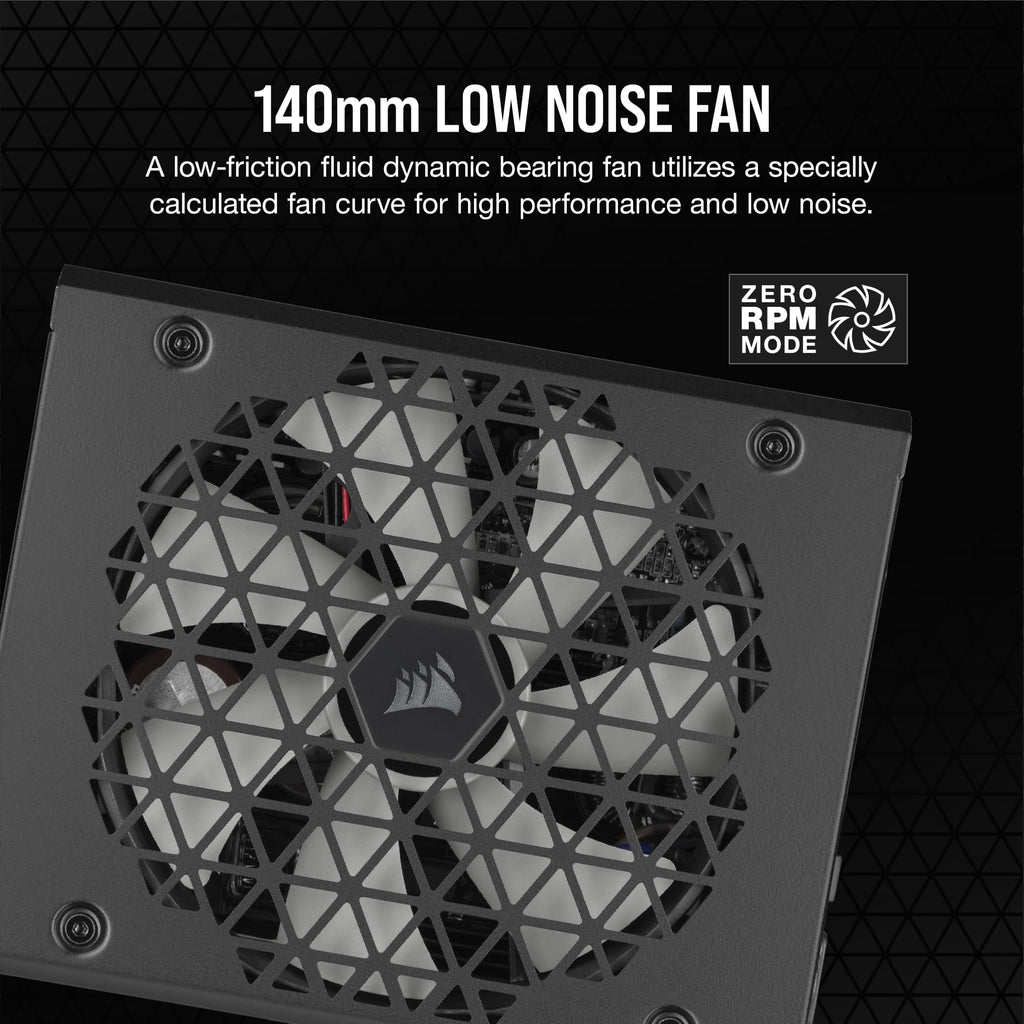 Corsair RM1000x Shift Fully Modular ATX Power Supply - Modular Side Interface - ATX 3.0 & PCIe 5.0 Compliant - Zero RPM Fan Mode - 105°C-Rated Capacitors - 80 Plus Gold Efficiency - Black