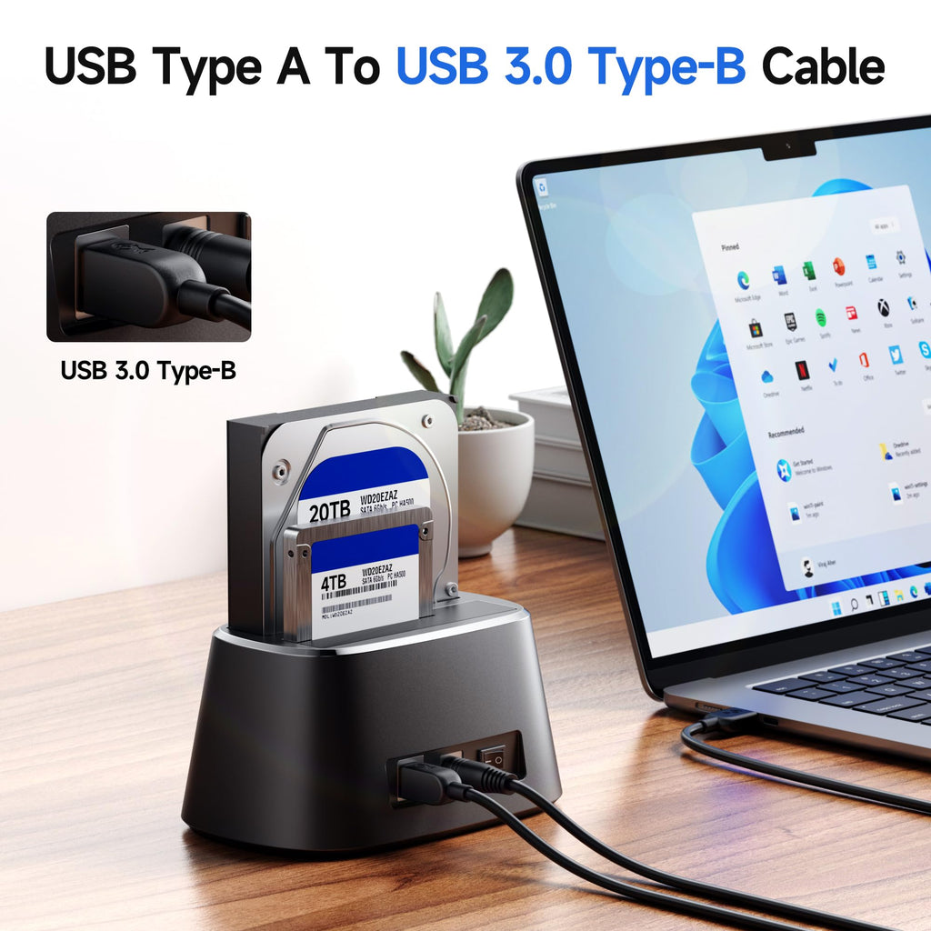 Cable Matters 2-Pack USB 3.0 Cable (USB 3 Cable/USB 3.0 A to B Cable) in Black 6 Feet