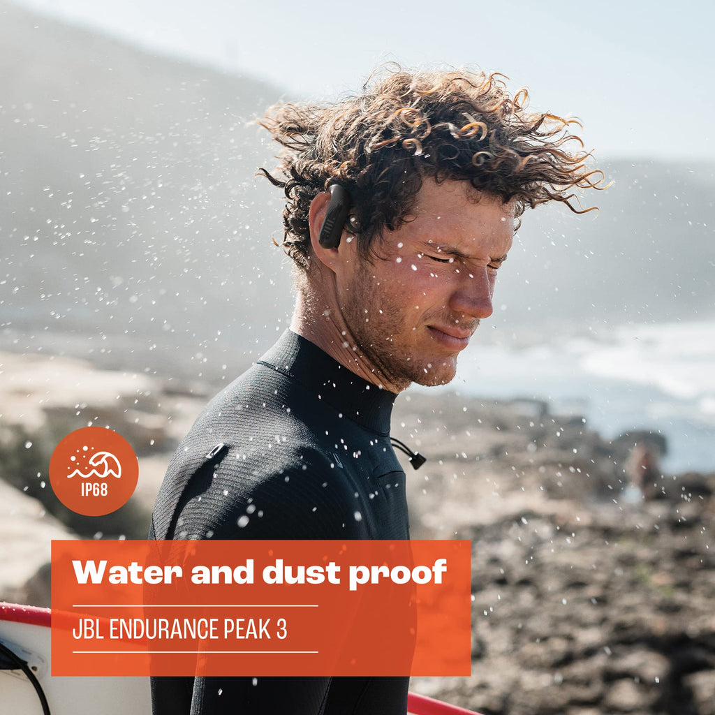 JBL Endurance Peak 3 | Wireless Active Earphones with IP68 Waterproofing and Up to 50 Hours Battery Life - White - JBLENDURPEAK3WHT [Sub]