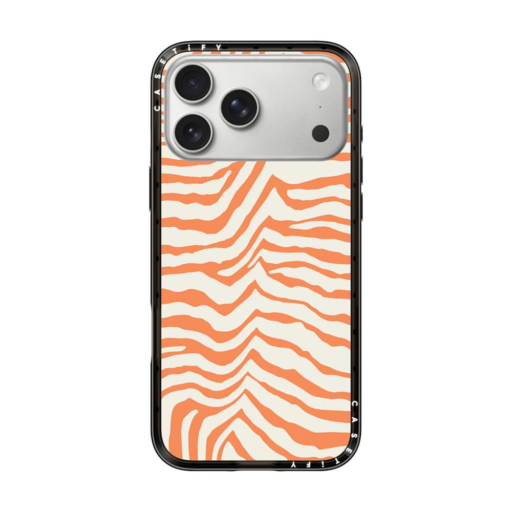 Zebra Stripe- Tangy Tango iPhone Case