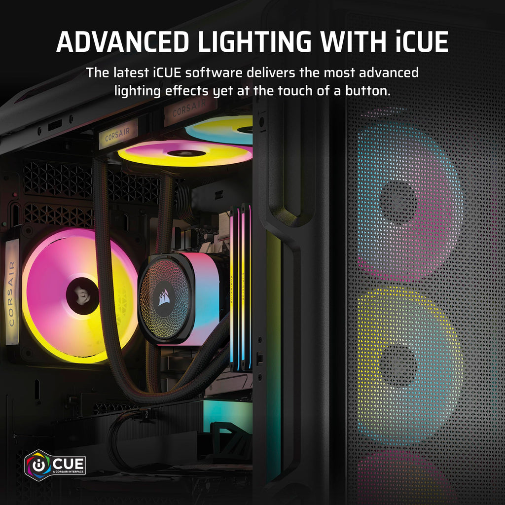 Corsair Vengeance i8200 Gaming PC – Liquid Cooled Intel® Core™ i9 14900KF CPU – NVIDIA GeForce RTX 5080 GPU – 64GB Dominator Titanium RGB DDR5 Memory – 2TB+2TB M.2 SSD – Black