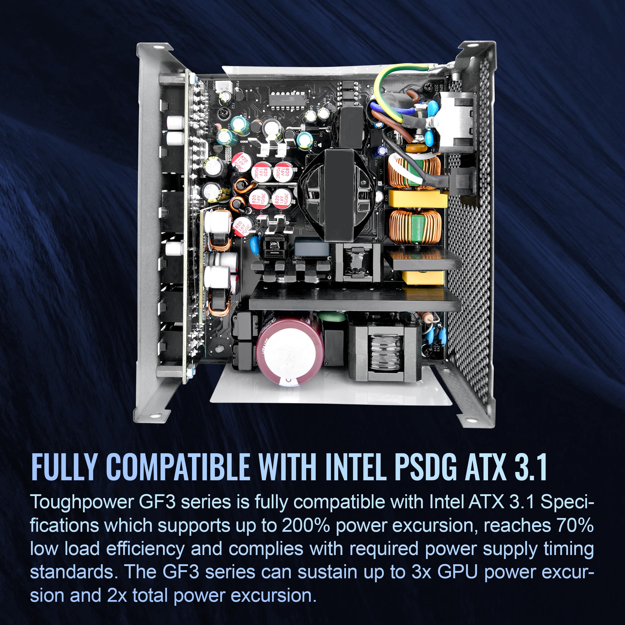 Thermaltake Toughpower GF3 850W 80+ Gold Full Modular SLI/Crossfire Ready ATX 3.0 Standard Power Supply, PCIe Gen.5 12VHPWR Connector Included, PS-TPD-0850FNFAGU-4, Black (9B17-153-438)