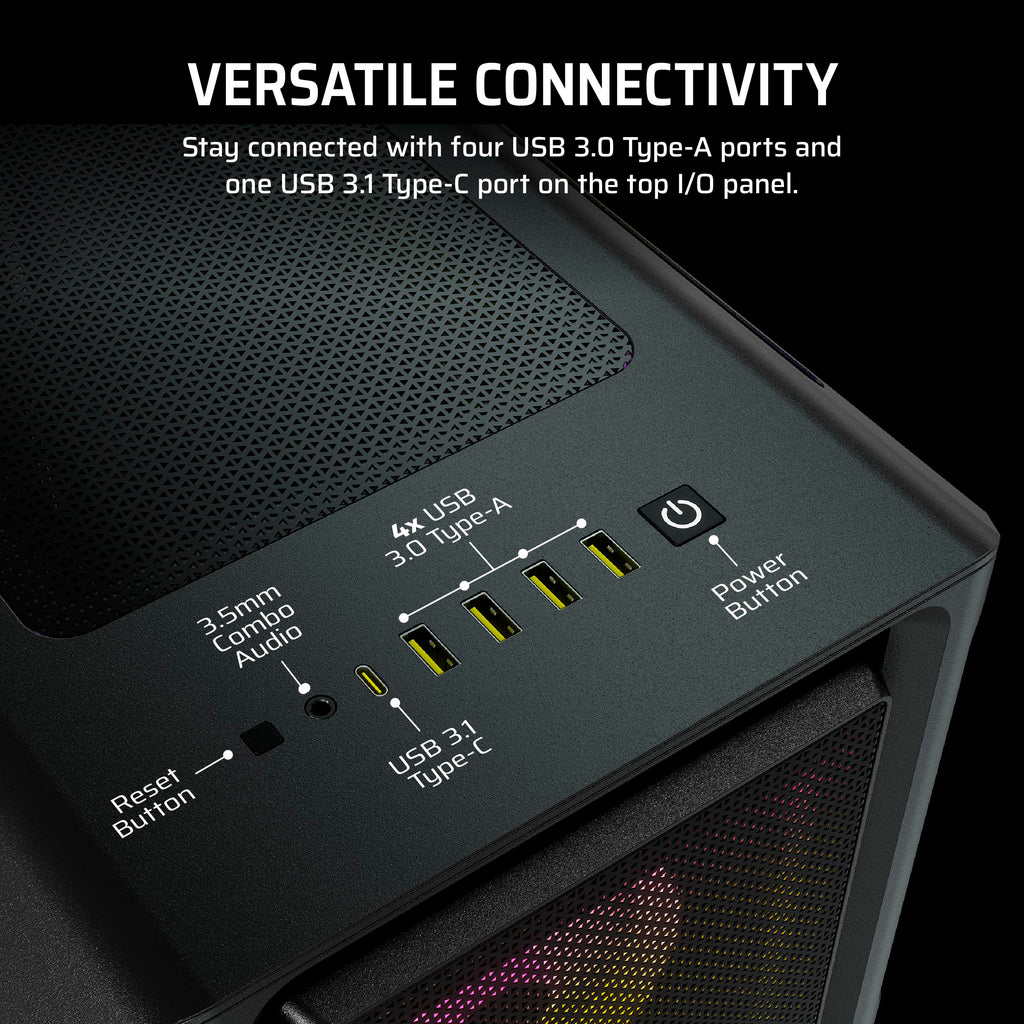 Corsair Vengeance i8200 Gaming PC – Liquid Cooled Intel® Core™ i9 14900KF CPU – NVIDIA GeForce RTX 5080 GPU – 64GB Dominator Titanium RGB DDR5 Memory – 2TB+2TB M.2 SSD – Black