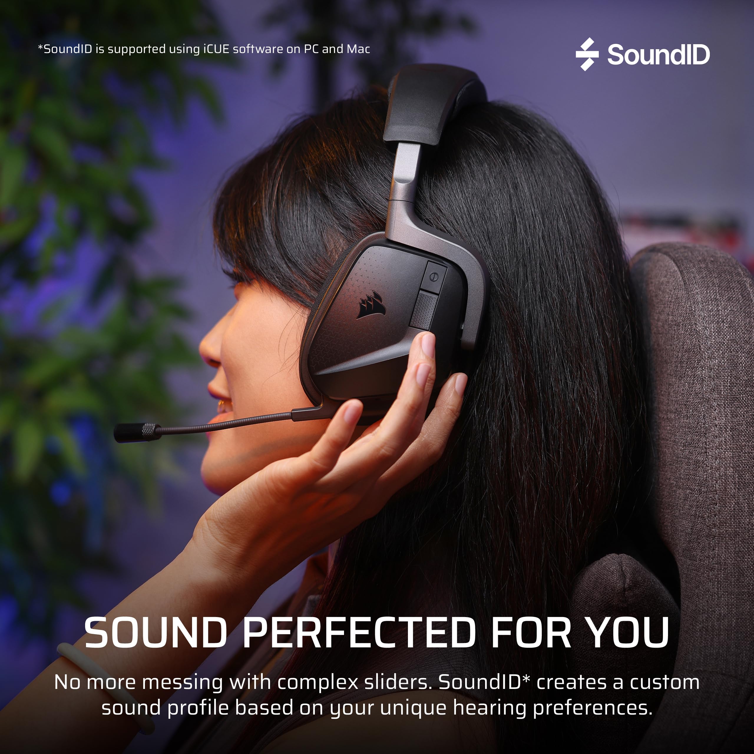 Corsair Void V2 MAX Wireless Bluetooth Gaming Headset - 2.4GHz, Dolby Atmos, Sonarworks SoundID, Up to 70 Hours Battery, Quick Charge, Clear Microphone - PC, PS5, PS4, Switch, Mobile - Carbon