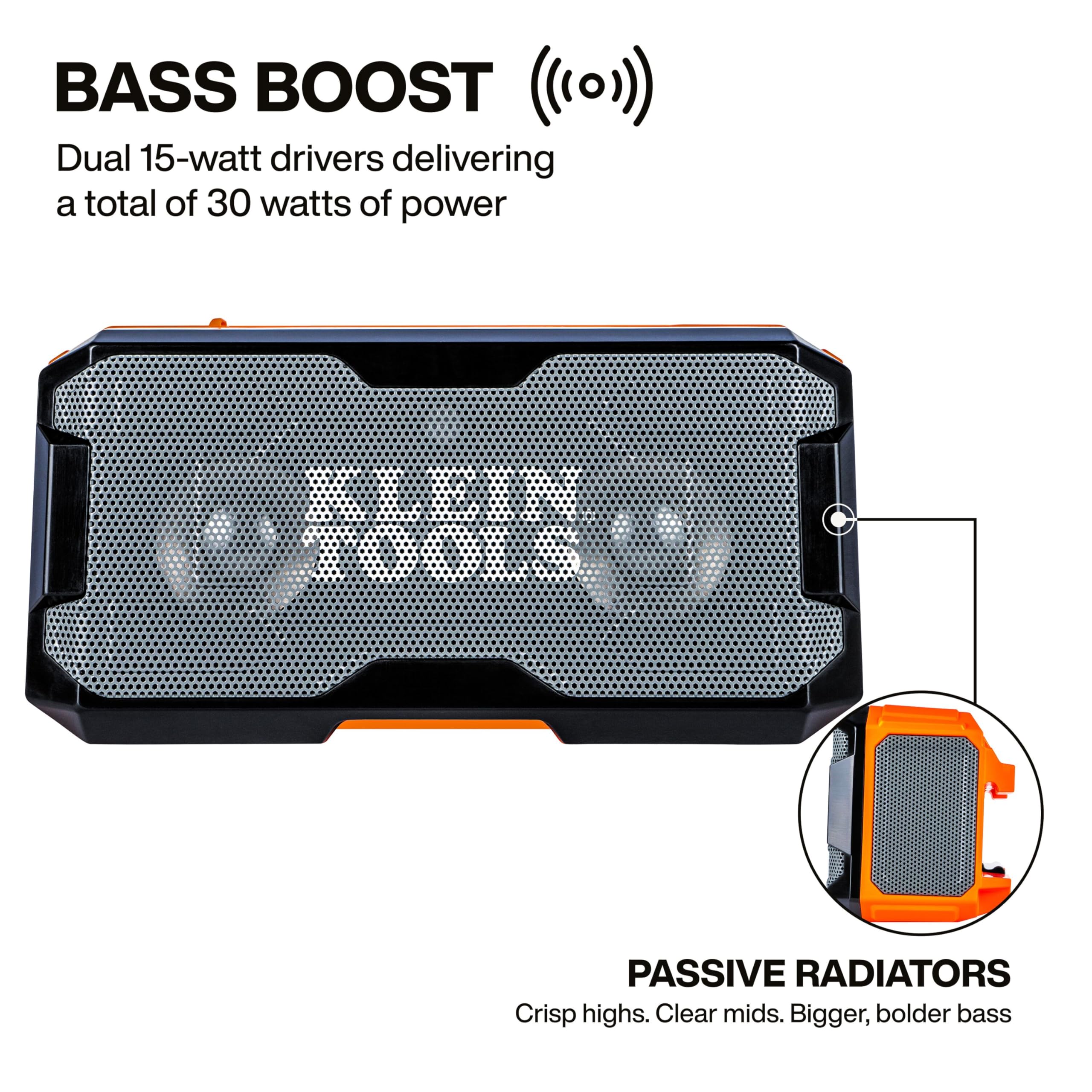 KLEIN TOOLS 69365MB MODbox Bluetooth Speaker, Portable Wireless Speaker with Magnetic Mounting, Premium Audio with Bass Boost, IP67 Dust and Waterproof Rated, USB-C Charging with Built-in Power Bank