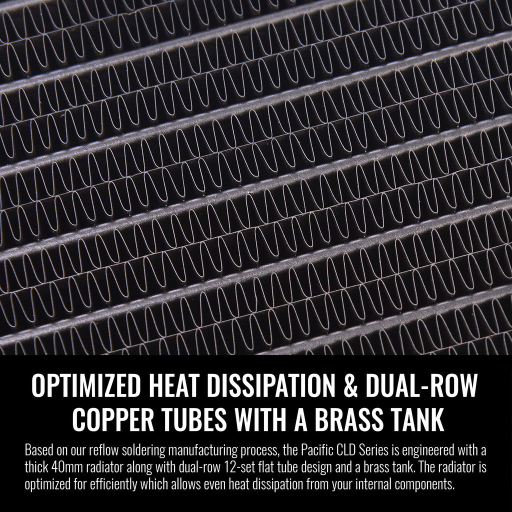 Thermaltake Pacific DIY CLD240 40mm Thick High-Density Double Micro Fins Copper Radiator CL-W281-CU00BL-A