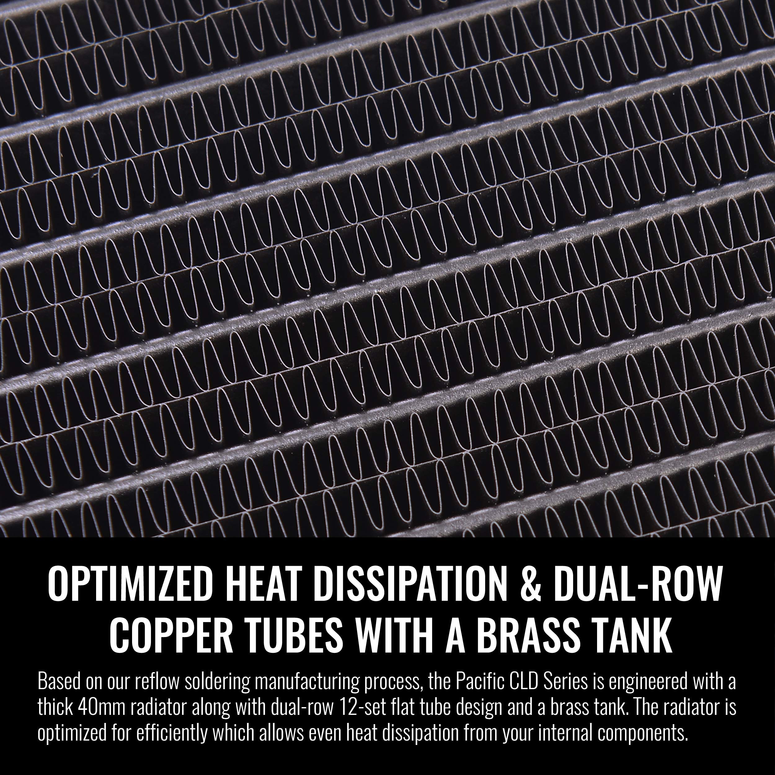 Thermaltake Pacific DIY CLD240 40mm Thick High-Density Double Micro Fins Copper Radiator CL-W281-CU00BL-A
