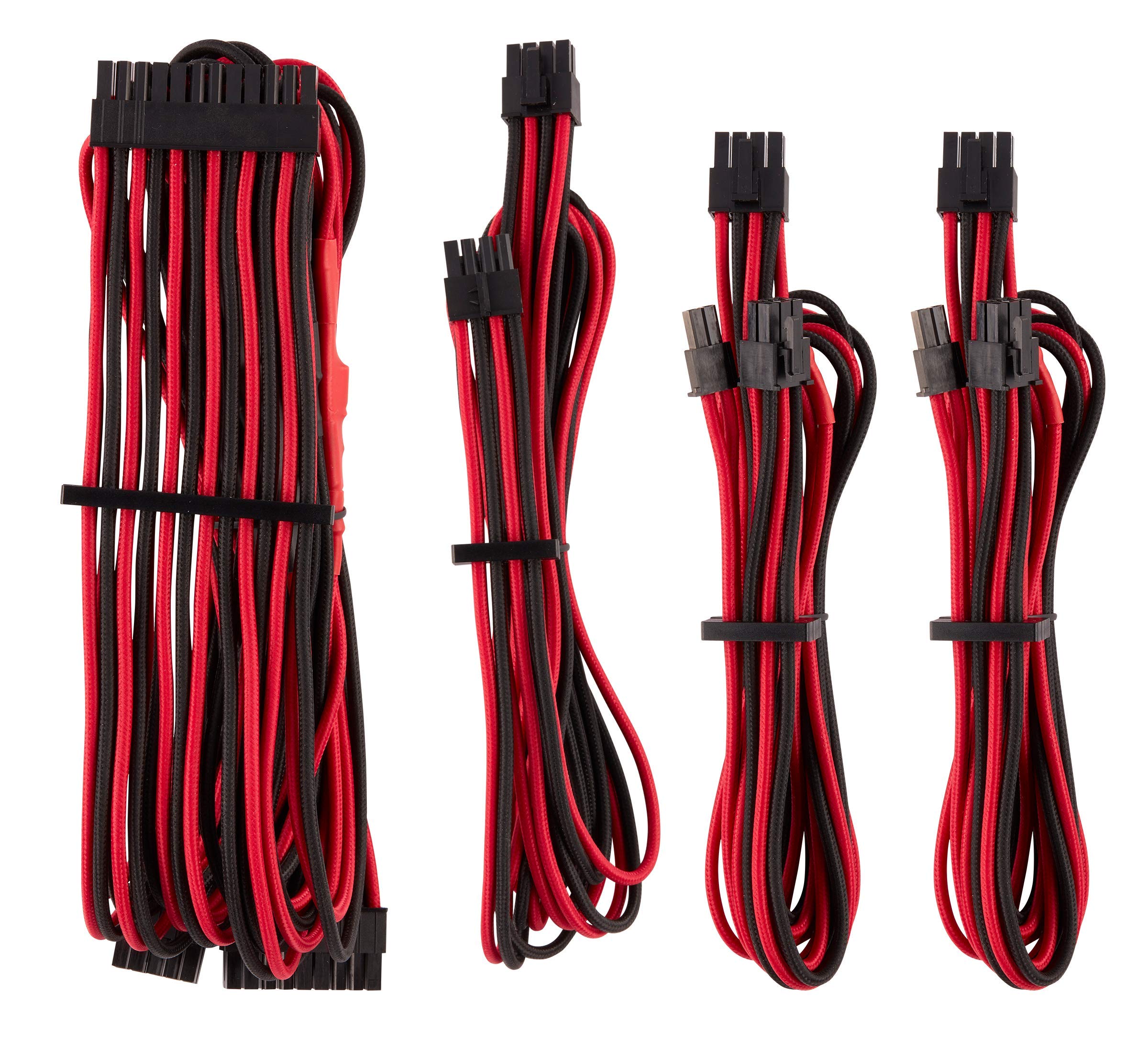 Corsair Premium Individually Sleeved PSU Cables Starter Kit Type 4 Gen 4 – Red/Black