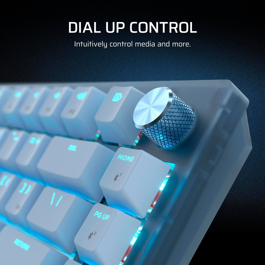 Corsair K65 Plus Wireless 75% RGB Hot-Swappable Mechanical Gaming Keyboard for Mac and iPad � Pre-Lubricated MLX Red v2 Linear Switches, Sound Dampening � QWERTY NA Layout � Glacier Blue